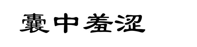 囊中羞涩