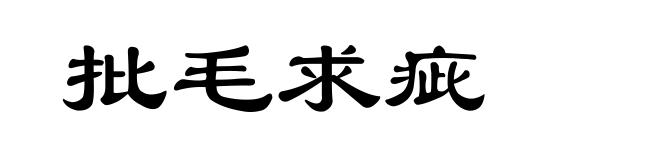 批毛求疵