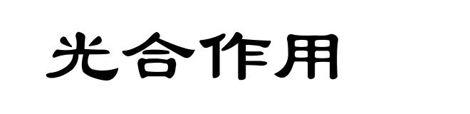 光合作用