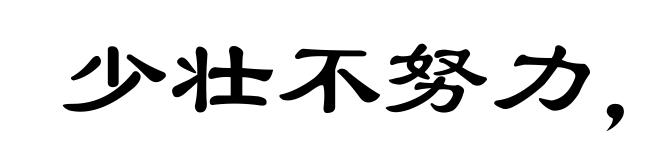 少壮不努力,老大徒伤悲