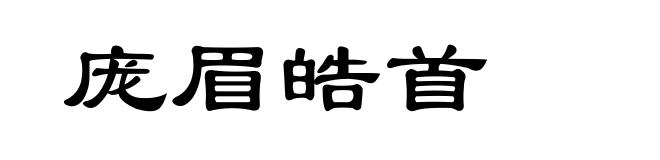 庞眉皓首