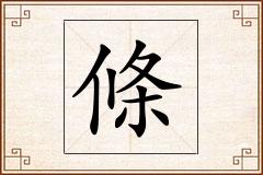 條怎么写