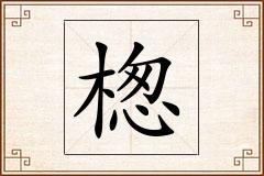 楤怎么写