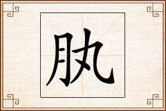 肒怎么写