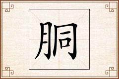 胴怎么写