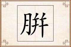 腁怎么写