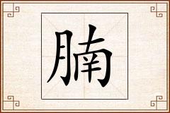 腩怎么写
