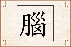 腦怎么写