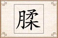 腬怎么写