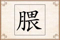 腲怎么写