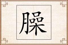 臊怎么写