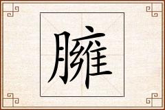 臃怎么写
