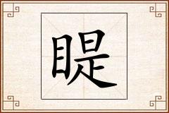 睼怎么写