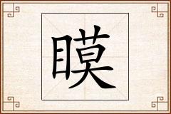 瞙怎么写