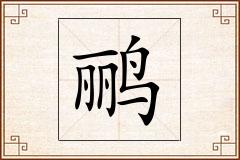 鹂怎么写
