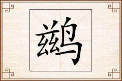 鹚怎么写