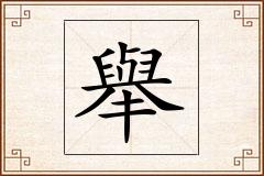 舉怎么写