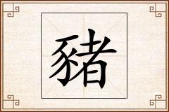 豬怎么写