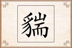 貒怎么写