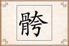 骻怎么写