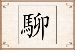 駠怎么写