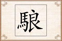 駺怎么写