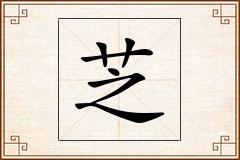 芝怎么写