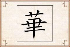 華怎么写