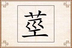 莖怎么写