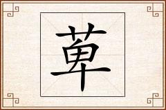 萆怎么写