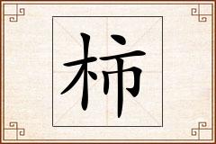 柿怎么写